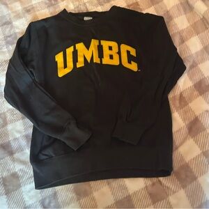 MV Sport Black and Gold UMBC Crewneck Sweater